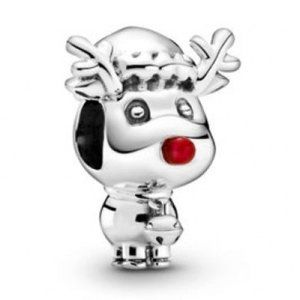 PANDORA Red Nosed Reindeer Charm